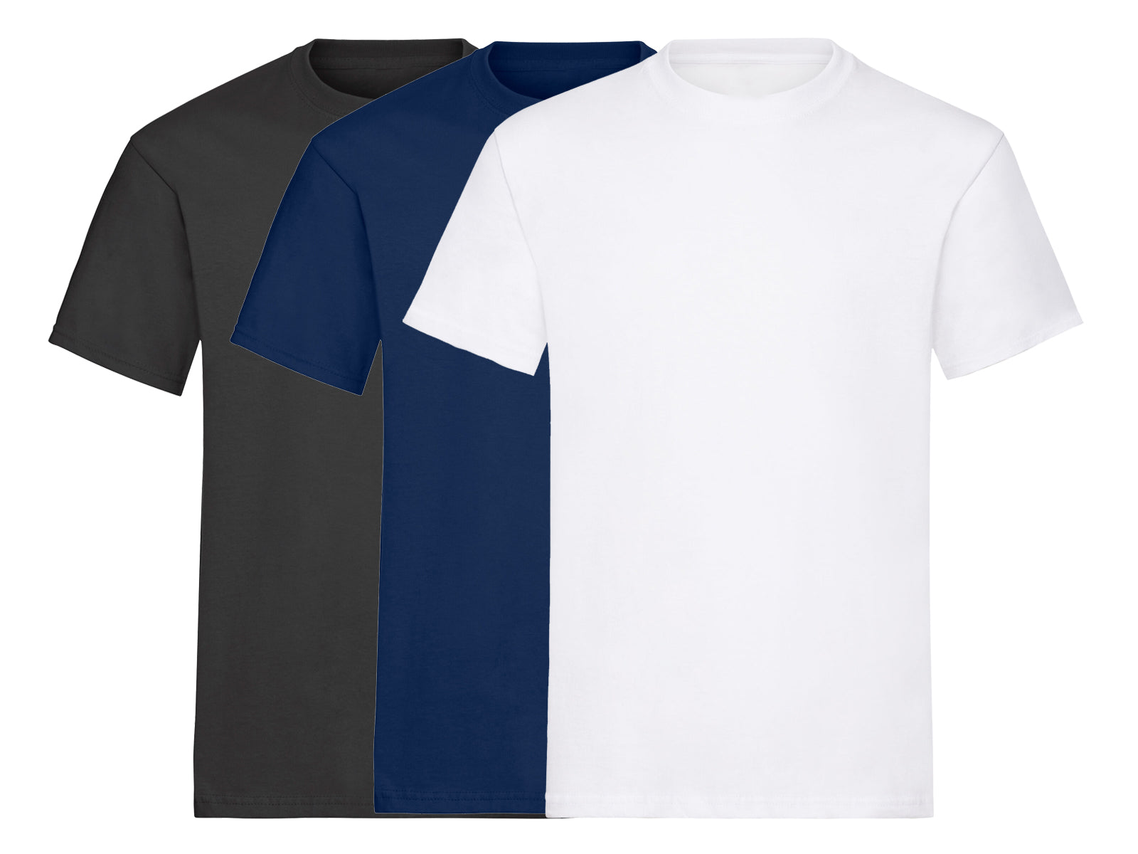 Fruit Of The Loom 61212 Pack of 3 Men's Heavy Short-Sleeved T-Shirts 100% Cotton Casual or Work Wear - COOZO