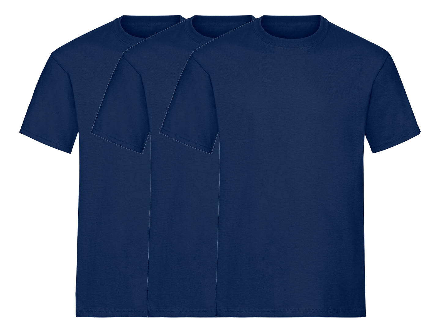 Fruit Of The Loom 61212 Pack of 3 Men's Heavy Short-Sleeved T-Shirts 100% Cotton Casual or Work Wear - COOZO