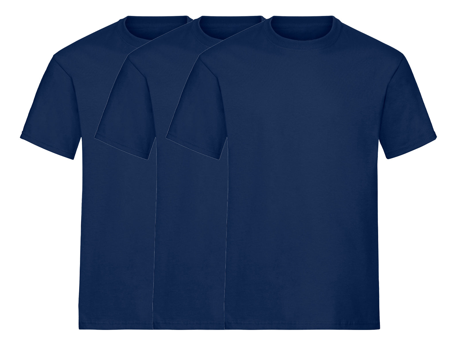 Fruit Of The Loom 61212 Pack of 3 Men's Heavy Short-Sleeved T-Shirts 100% Cotton Casual or Work Wear - COOZO