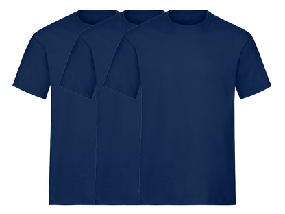 Fruit Of The Loom 61212 Pack of 3 Men's Heavy Short-Sleeved T-Shirts 100% Cotton Casual or Work Wear - COOZO