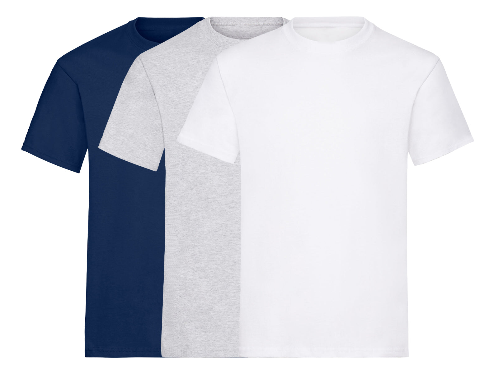 Fruit Of The Loom 61212 Pack of 3 Men's Heavy Short-Sleeved T-Shirts 100% Cotton Casual or Work Wear - COOZO