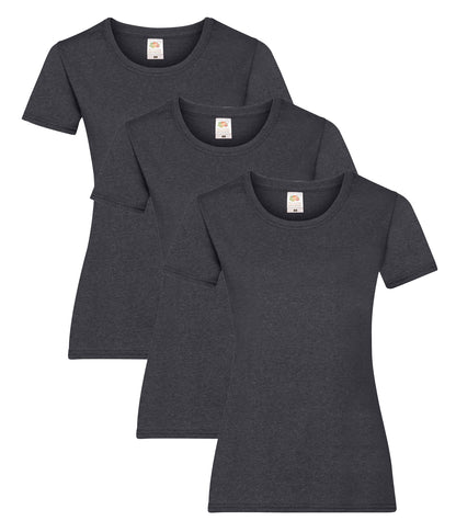 Fruit Of The Loom 61372 Valueweight T-Shirt 165gsm Ladies (pack of 3) Other color - COOZO