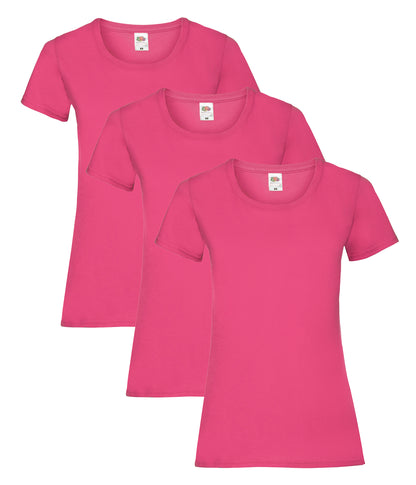 Fruit Of The Loom 61372 Valueweight T-Shirt 165gsm Ladies (pack of 3) Other color - COOZO