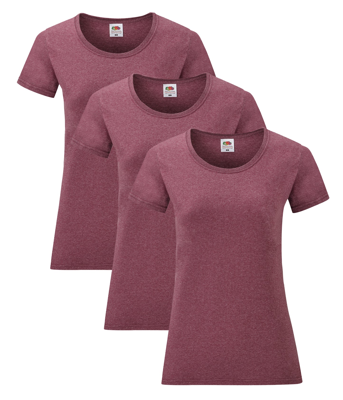 Fruit Of The Loom 61372 Valueweight T-Shirt 165gsm Ladies (pack of 3) Other color - COOZO