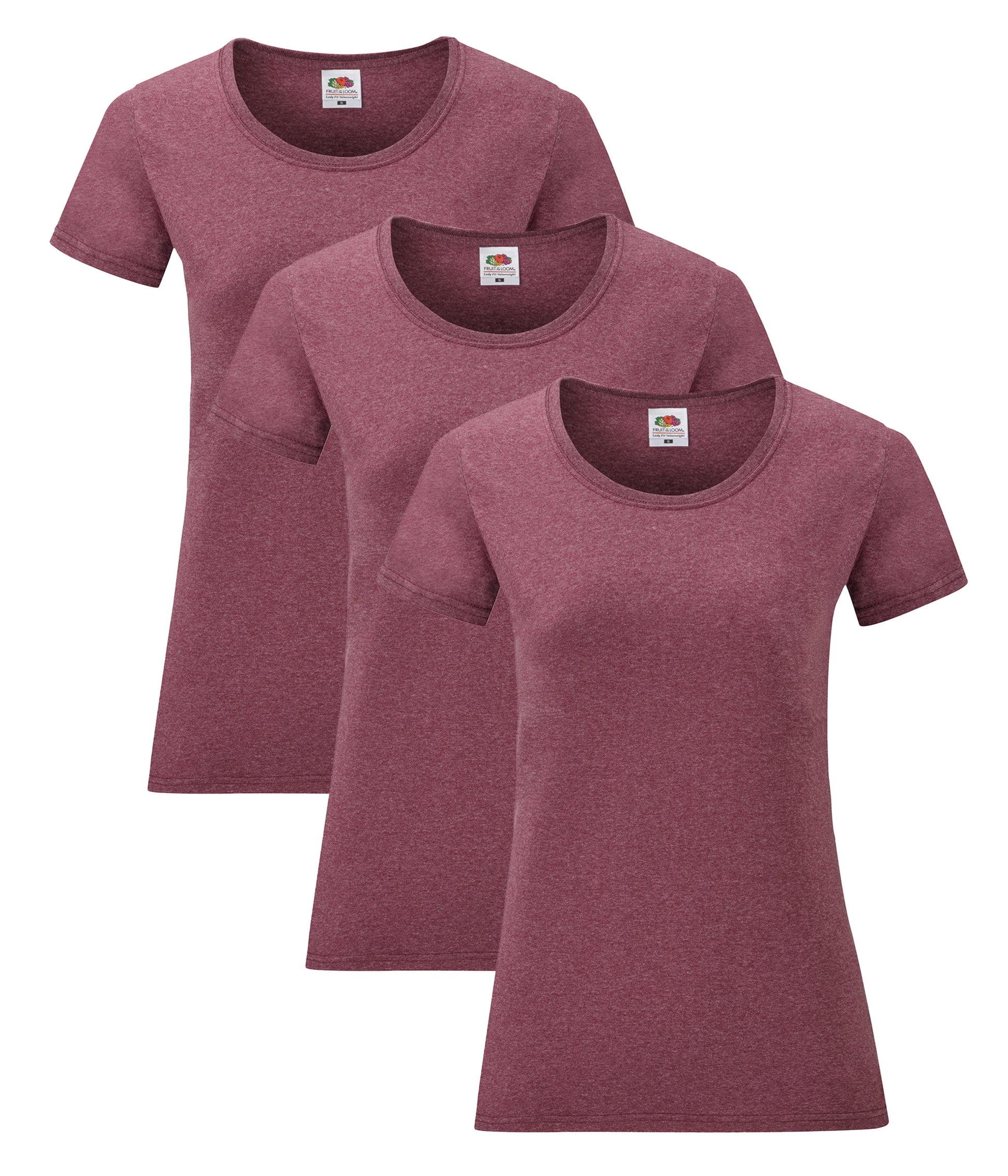 Fruit Of The Loom 61372 Valueweight T-Shirt 165gsm Ladies (pack of 3) Other color - COOZO