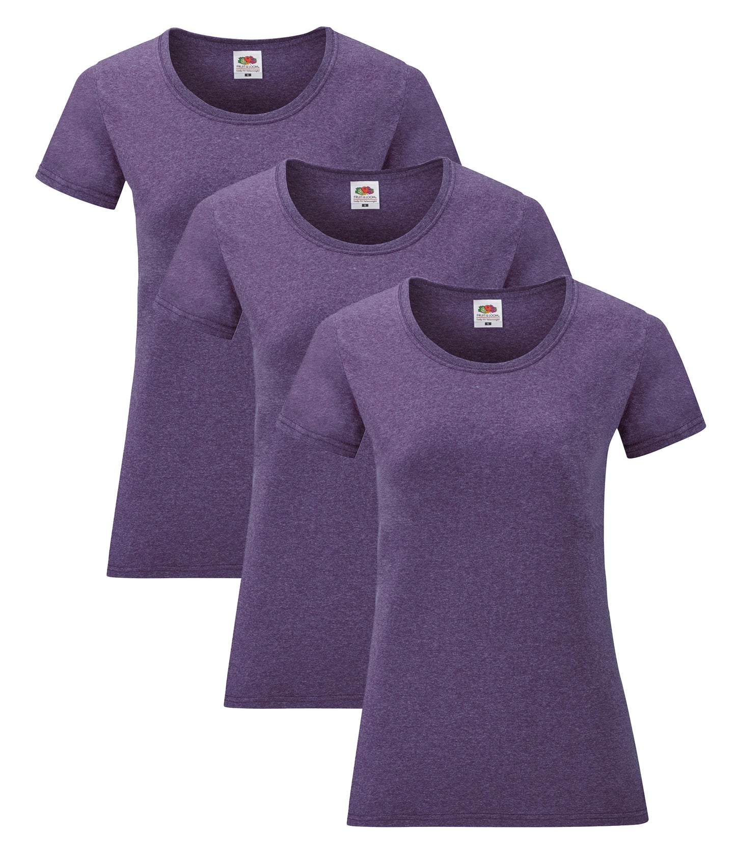 Fruit Of The Loom 61372 Valueweight T-Shirt 165gsm Ladies (pack of 3) Other color - COOZO