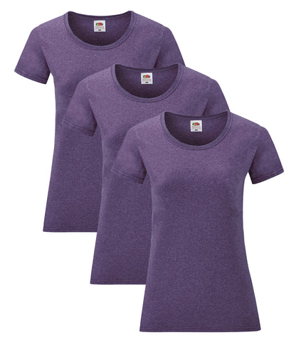 Fruit Of The Loom 61372 Valueweight T-Shirt 165gsm Ladies (pack of 3) Other color - COOZO