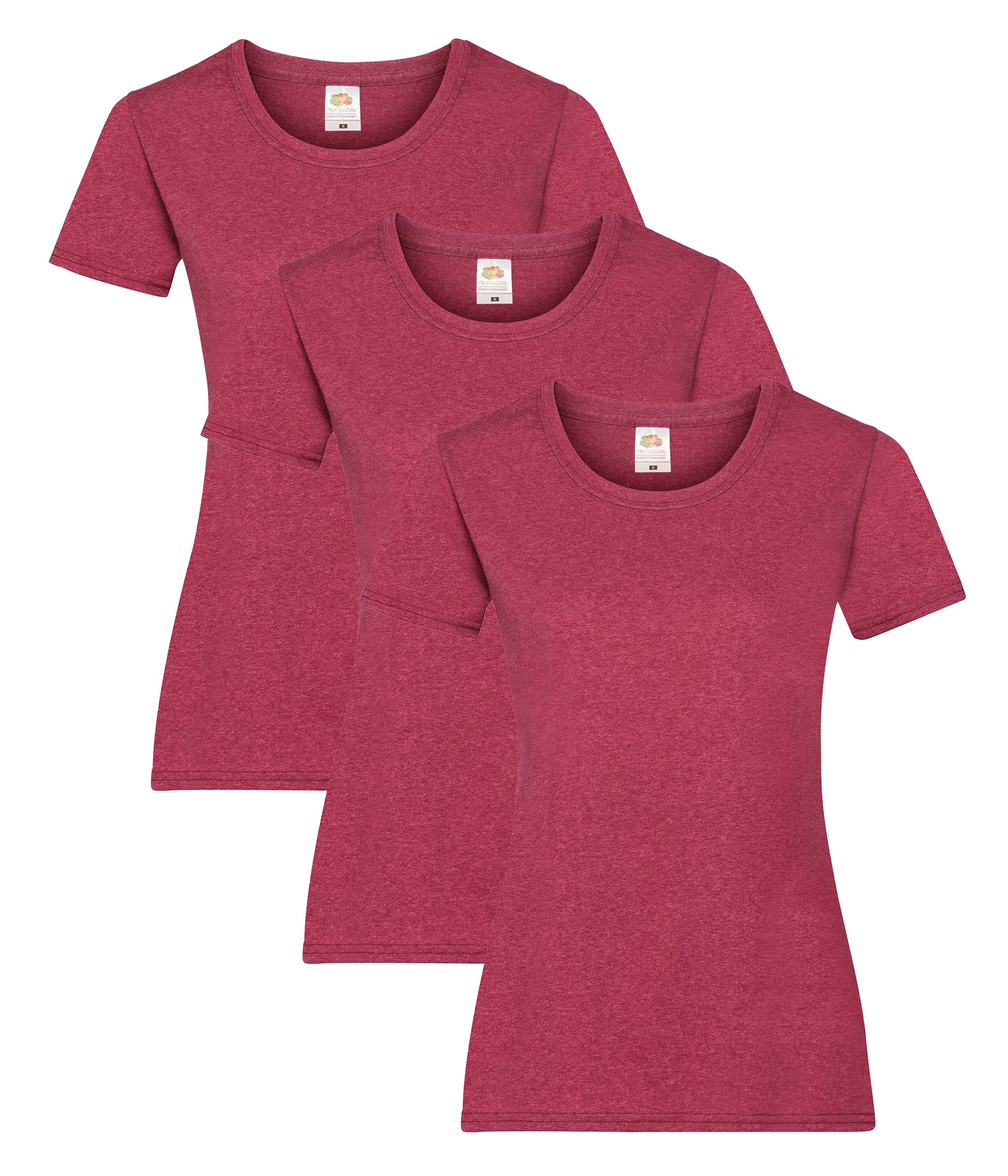 Fruit Of The Loom 61372 Valueweight T-Shirt 165gsm Ladies (pack of 3) Other color - COOZO
