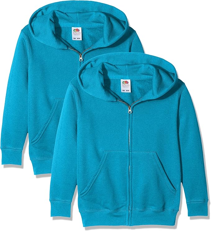 Fruit Of The Loom 62045 Classic Zip Hood 280gsm Kids (pack of 2) - COOZO