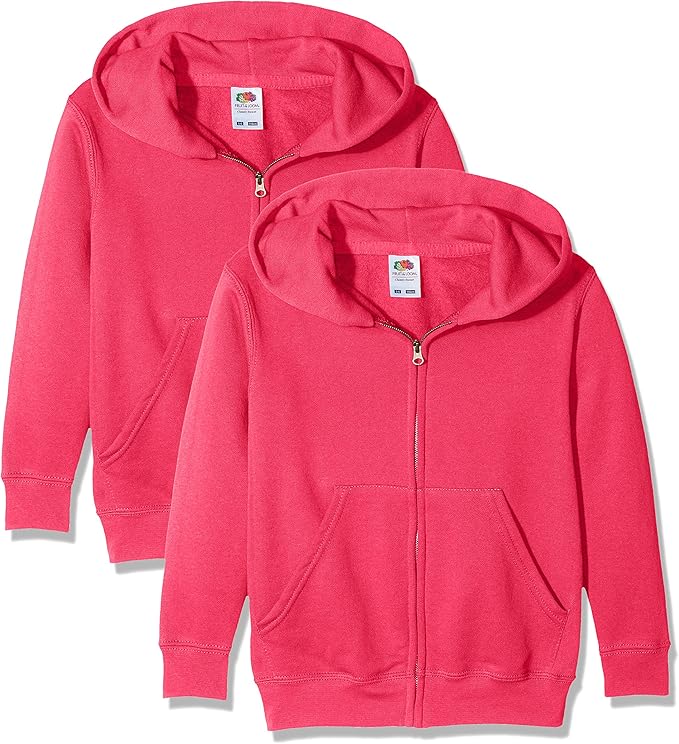 Fruit Of The Loom 62045 Classic Zip Hood 280gsm Kids (pack of 2) - COOZO