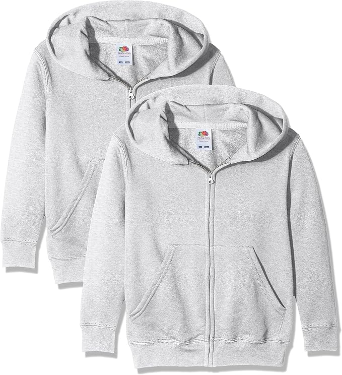 Fruit Of The Loom 62045 Classic Zip Hood 280gsm Kids (pack of 2) - COOZO