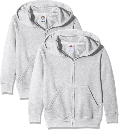 Fruit Of The Loom 62045 Classic Zip Hood 280gsm Kids (pack of 2) - COOZO