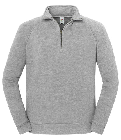 Fruit Of The Loom 62288 Iconic Premium Zip Neck Sweat - COOZO