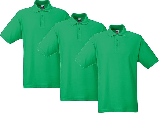 Fruit Of The Loom 63402 65/35 Polycotton Polo Shirt 180gsm (Pack of 3) - COOZO