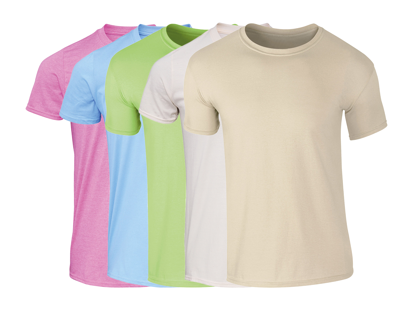 COOZO Mens Soft Cotton Pack of 5 Plain Short Sleeve T-Shirts - COOZO