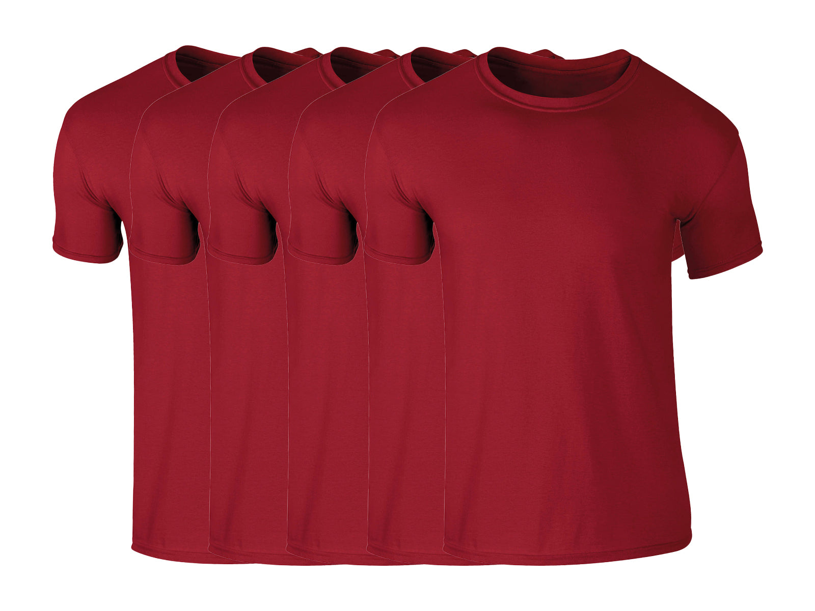 COOZO 64000 Mens Soft Cotton Pack of 5 Plain Short Sleeve T-Shirts Single Other Color - COOZO