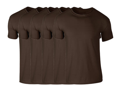 COOZO 64000 Mens Soft Cotton Pack of 5 Plain Short Sleeve T-Shirts Single Other Color - COOZO