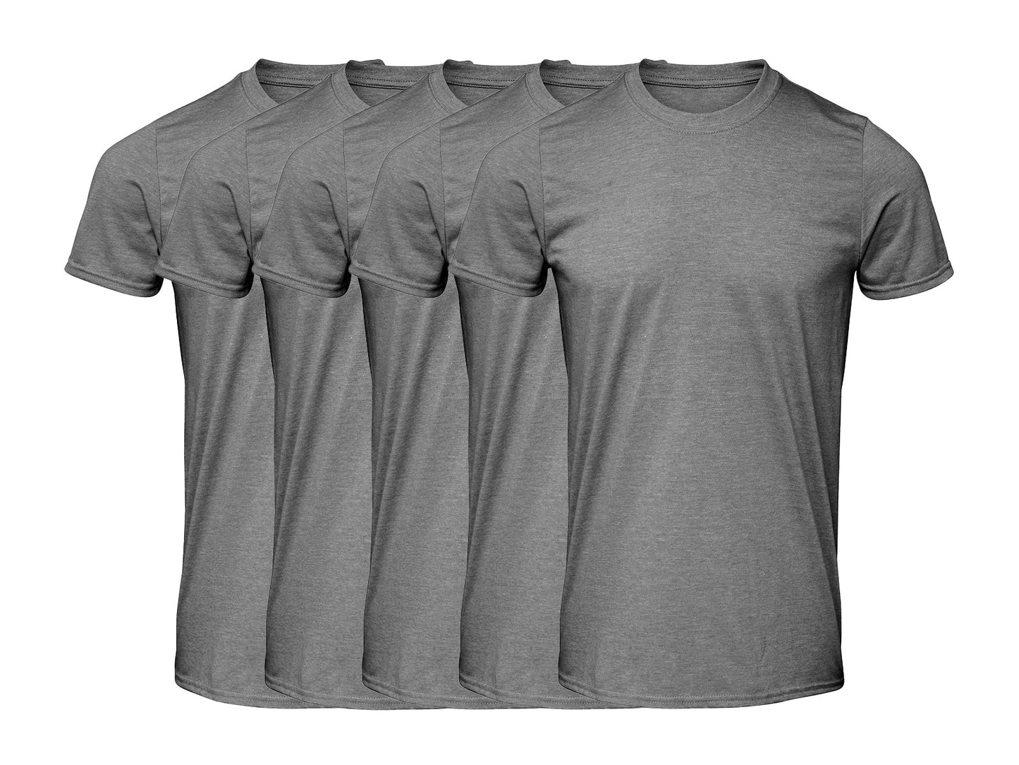 COOZO 64000 Mens Soft Cotton Pack of 5 Plain Short Sleeve T-Shirts Single Other Color - COOZO