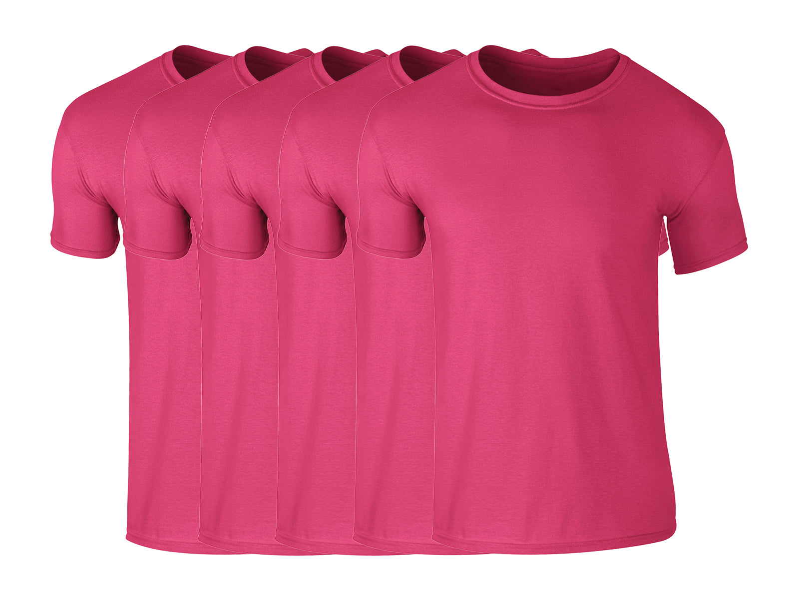 COOZO 64000 Mens Soft Cotton Pack of 5 Plain Short Sleeve T-Shirts Single Other Color - COOZO