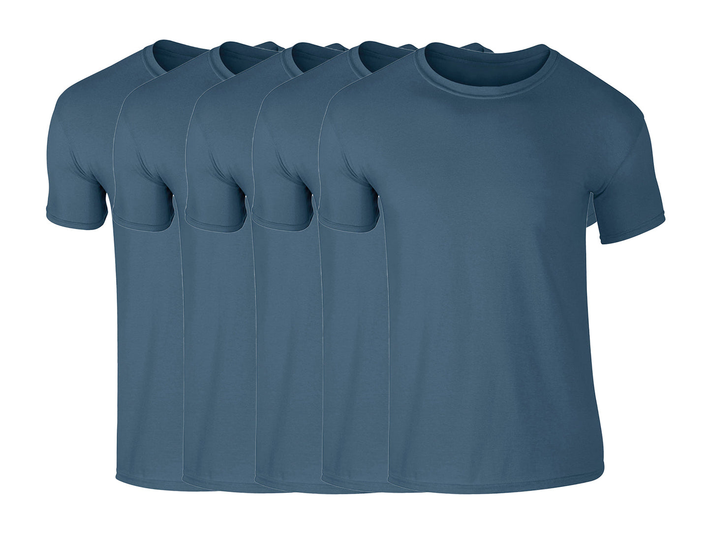 COOZO 64000 Mens Soft Cotton Pack of 5 Plain Short Sleeve T-Shirts Single Other Color - COOZO