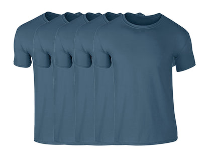 COOZO 64000 Mens Soft Cotton Pack of 5 Plain Short Sleeve T-Shirts Single Other Color - COOZO