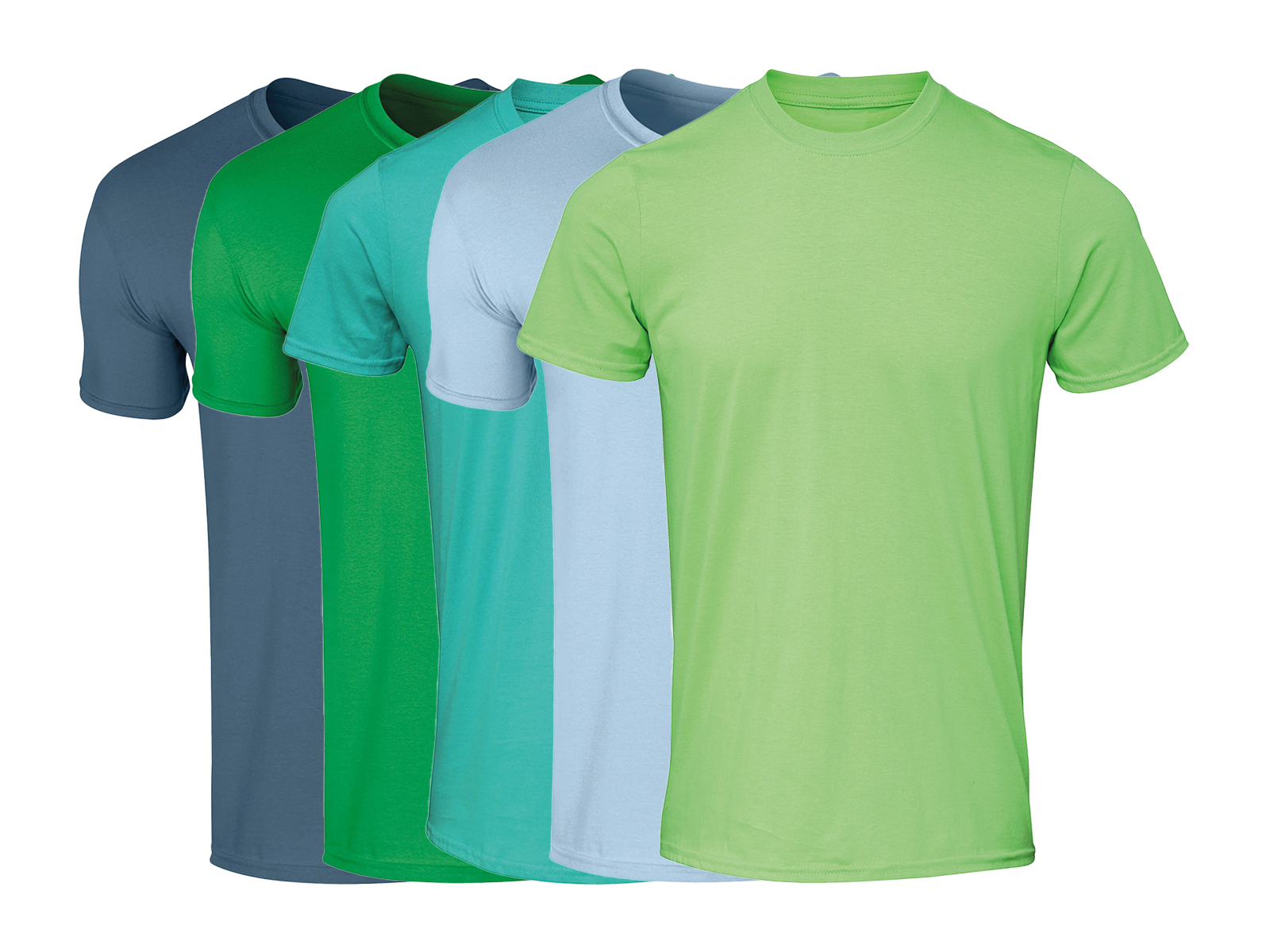 COOZO Mens Soft Cotton Pack of 5 Plain Short Sleeve T-Shirts - COOZO