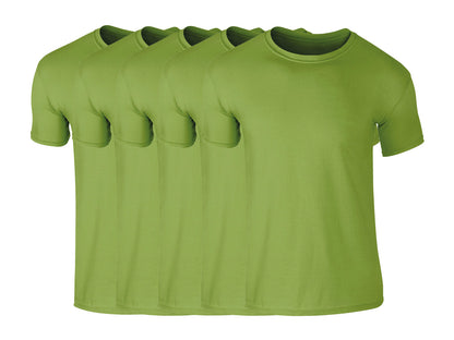 COOZO 64000 Mens Soft Cotton Pack of 5 Plain Short Sleeve T-Shirts Single Other Color - COOZO