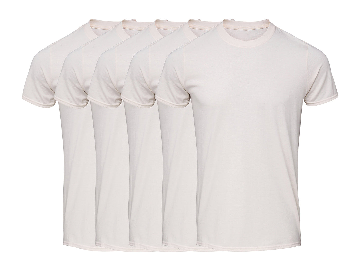 COOZO 64000 Mens Soft Cotton Pack of 5 Plain Short Sleeve T-Shirts Single Other Color - COOZO