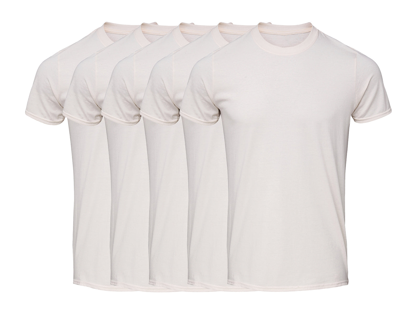 COOZO 64000 Mens Soft Cotton Pack of 5 Plain Short Sleeve T-Shirts Single Other Color - COOZO