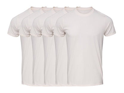 COOZO 64000 Mens Soft Cotton Pack of 5 Plain Short Sleeve T-Shirts Single Other Color - COOZO