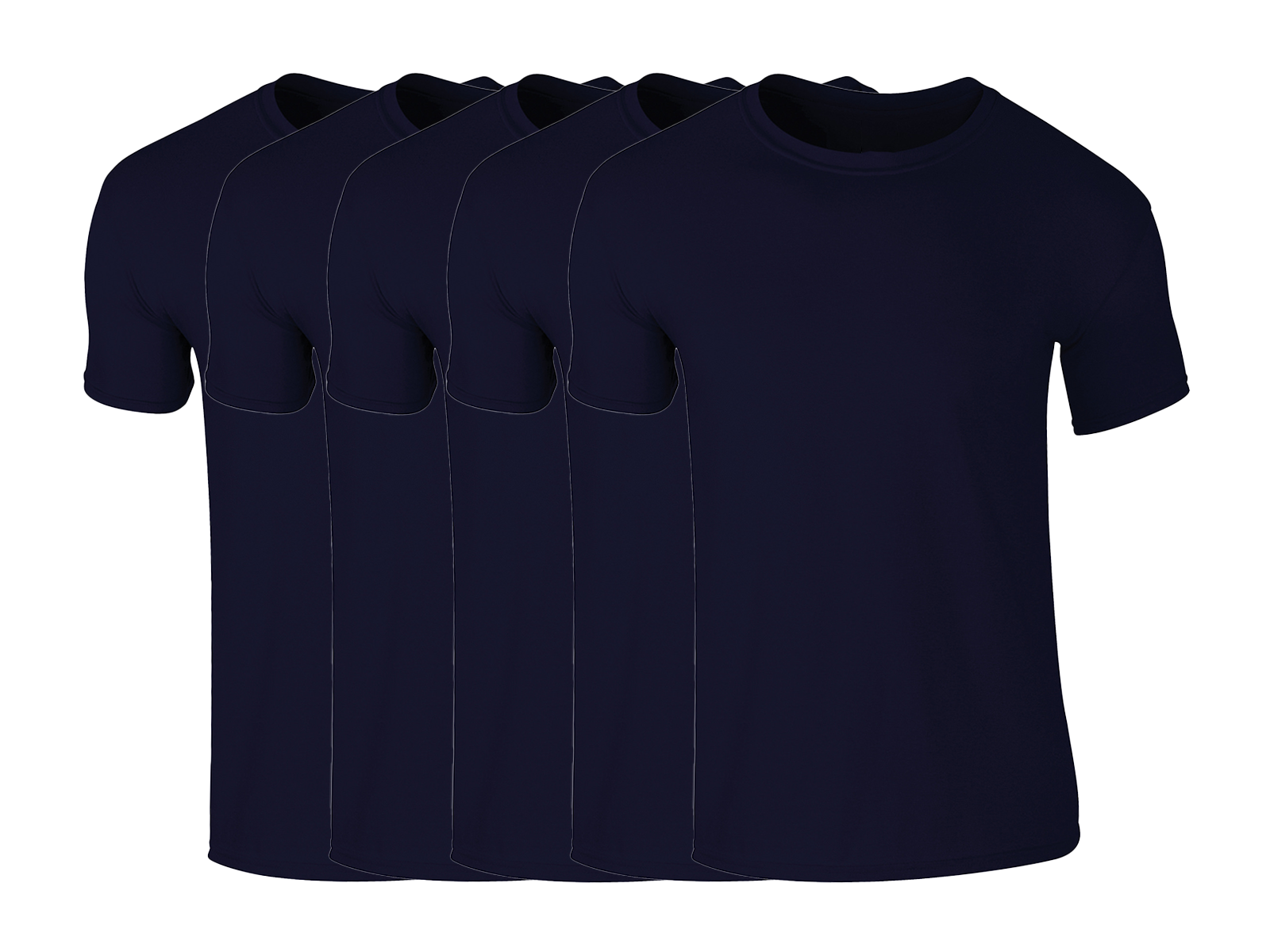 Gildan Men's Soft-Style T-Shirt - Short Sleeve, Indigo Blue, Comfort Cotton Blend (XXL)