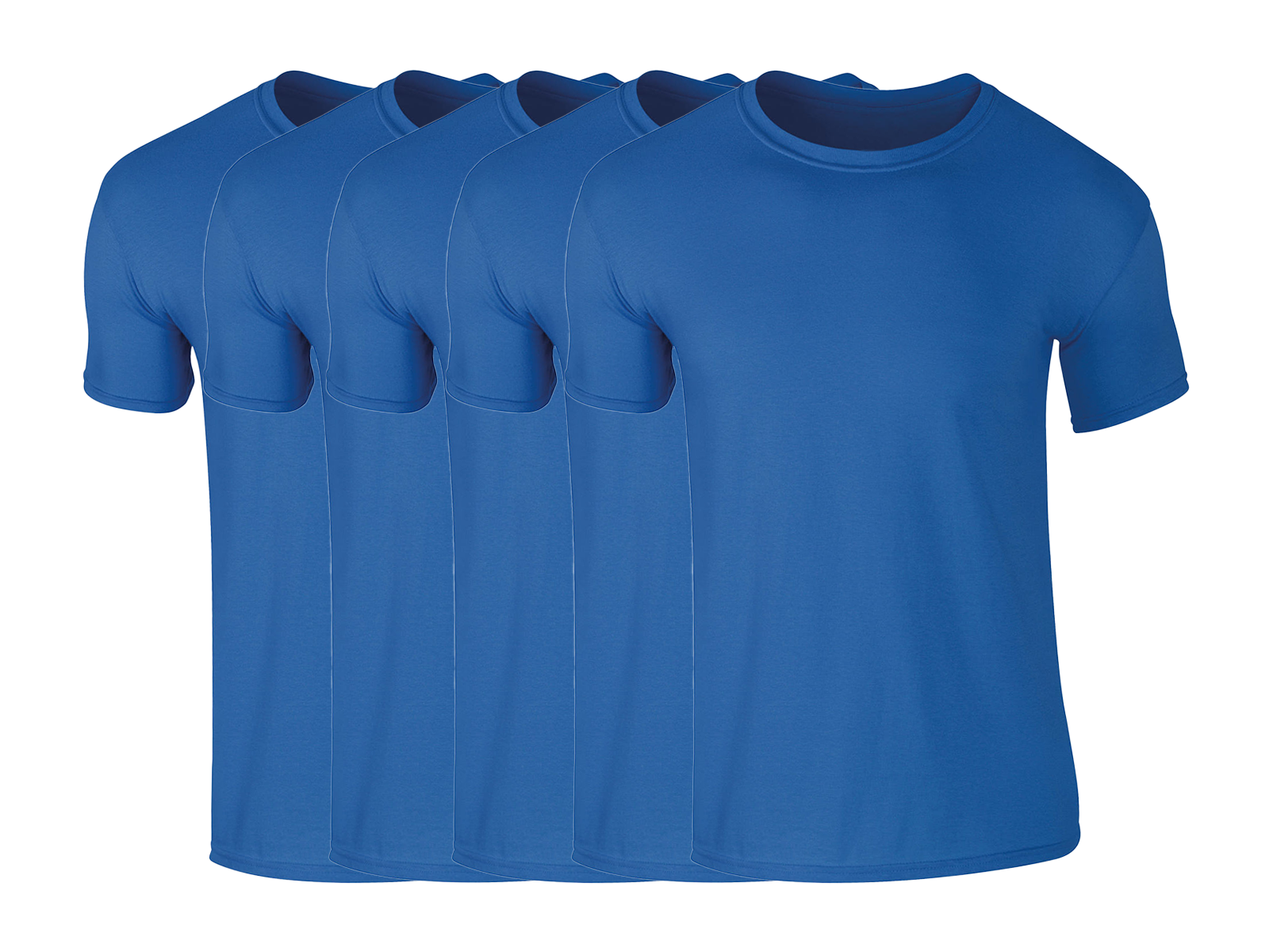 COOZO Mens Soft Cotton Pack of 5 Plain Short Sleeve T-Shirts - COOZO