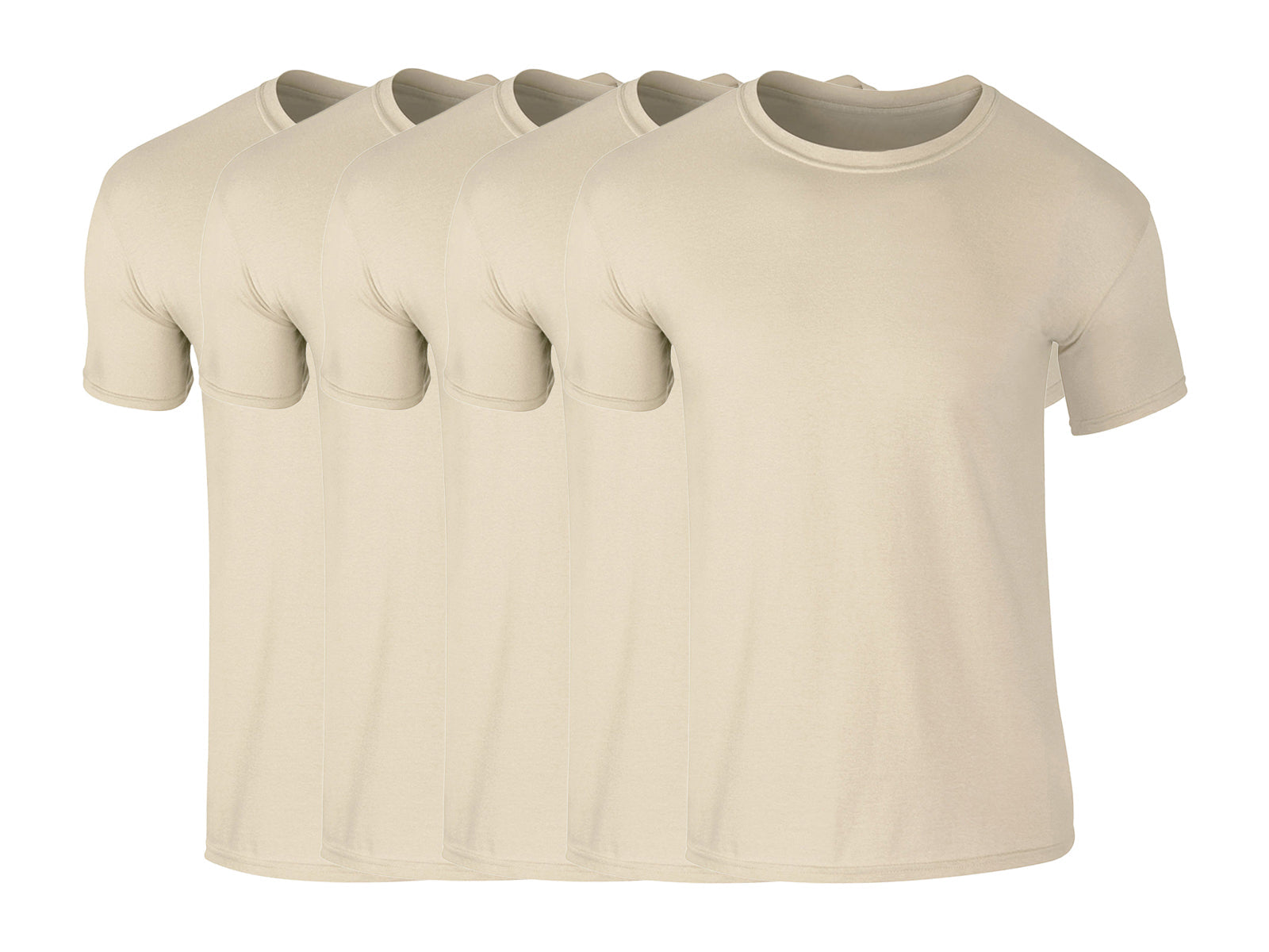 COOZO 64000 Mens Soft Cotton Pack of 5 Plain Short Sleeve T-Shirts Single Other Color - COOZO