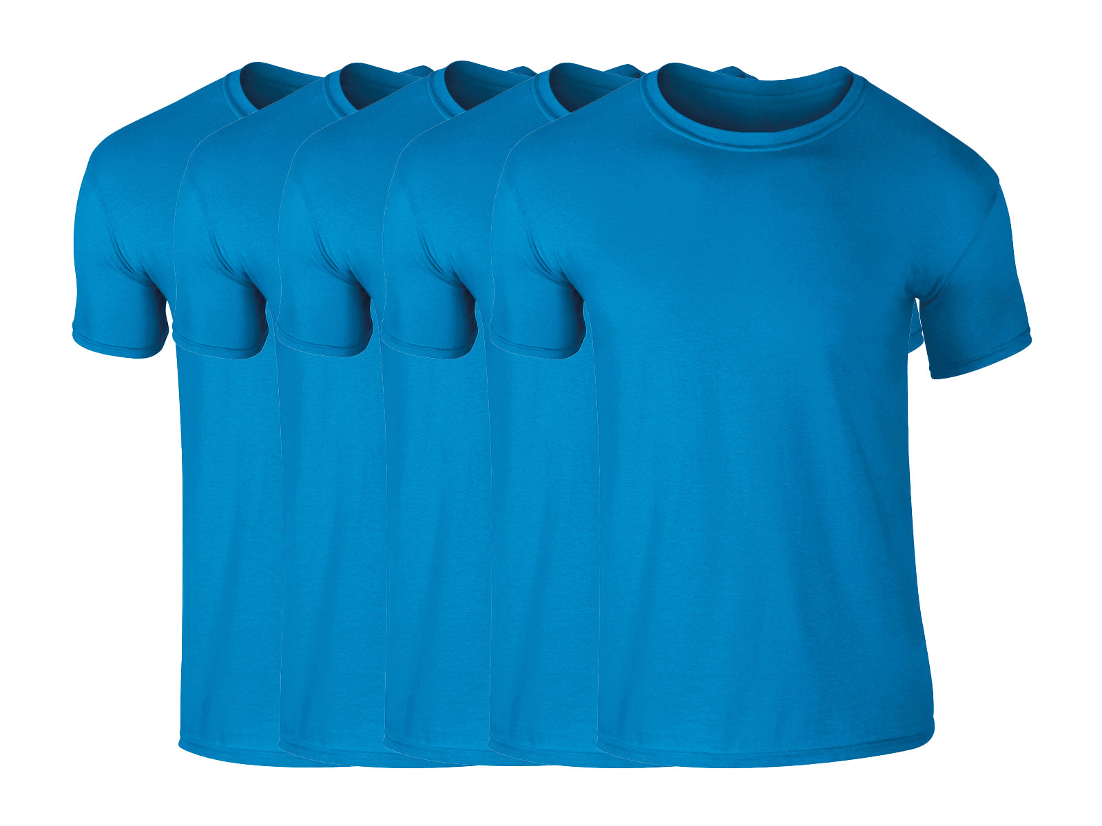 COOZO 64000 Mens Soft Cotton Pack of 5 Plain Short Sleeve T-Shirts Single Other Color - COOZO