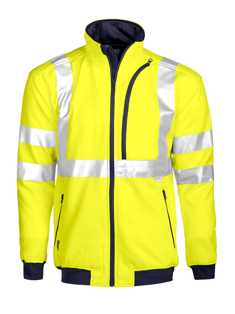 ProJob 646103 SWEATSHIRT, FULL ZIP EN ISO 20471 CLASS 3 - COOZO