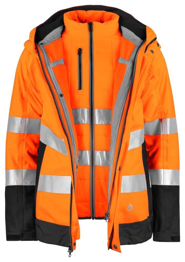 ProJob 6445 FUNCTIONAL JACKET 3-IN-1 EN ISO 20471 CLASS 3/2 - COOZO