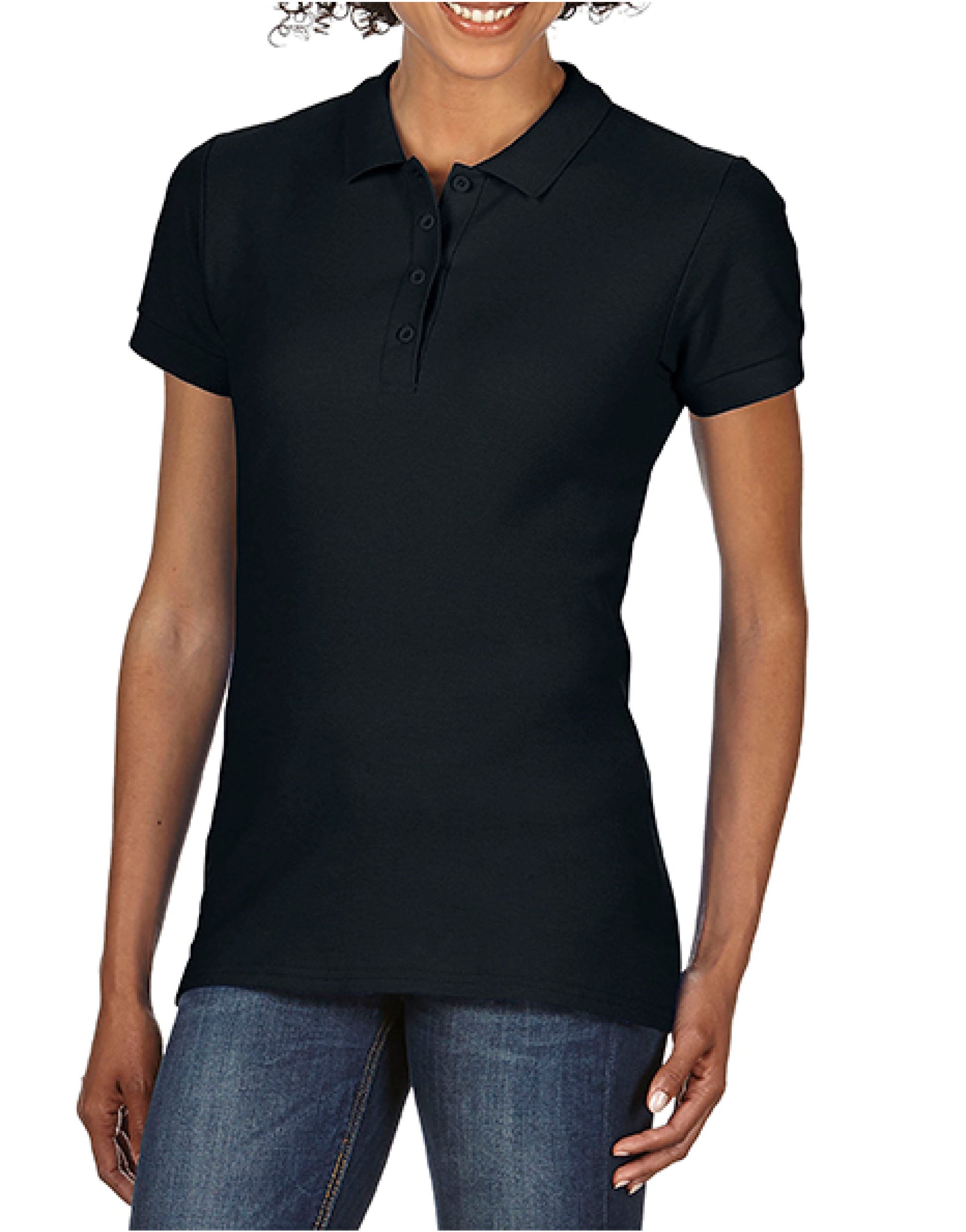 Gildan 64800L Ladies Softstyle Ringspun Double Pique Cotton Polo Shirt - COOZO