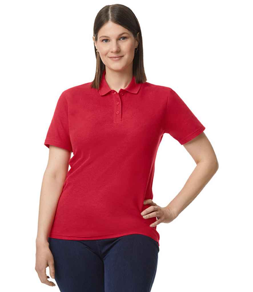 Gildan 64800L Ladies Softstyle Ringspun Double Pique Cotton Polo Shirt - COOZO