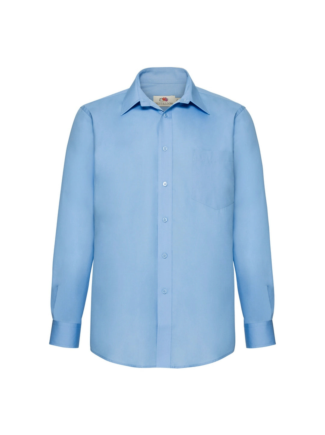 Fruit Of The Loom 65118 Poplin Long Sleeve 120gsm Mens - COOZO