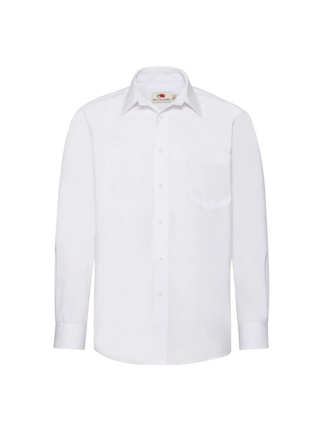 Fruit Of The Loom 65118 Poplin Long Sleeve 120gsm Mens - COOZO