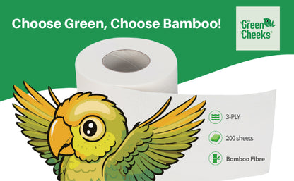 The Green Cheeks TGRNCKS Recycled Bamboo Toilet Paper