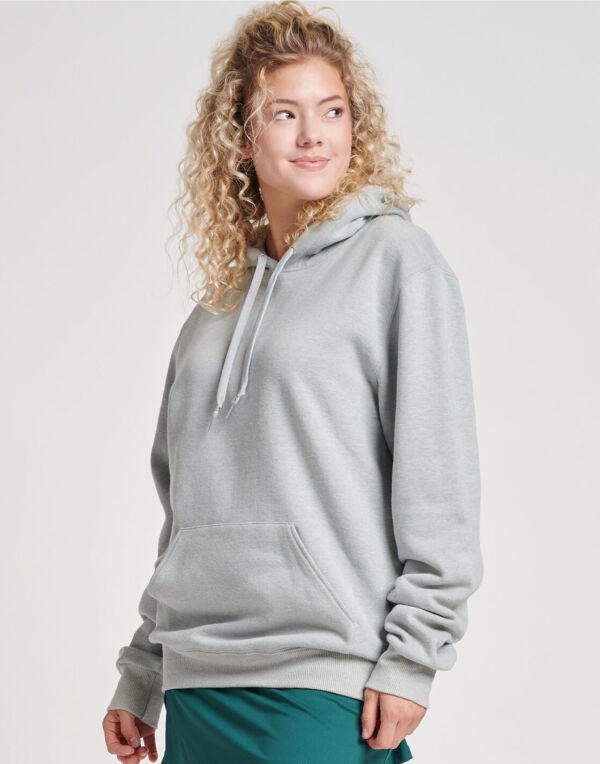 Jerzees 700M Unisex Eco Premium Hooded Sweatshirt 100% recycled polyester Moisture-wicking for all-day comfort - COOZO