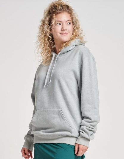 Jerzees 700M Unisex Eco Premium Hooded Sweatshirt 100% recycled polyester Moisture-wicking for all-day comfort - COOZO