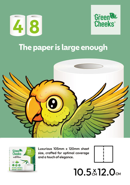 The Green Cheeks TGRNCKS Recycled Bamboo Toilet Paper
