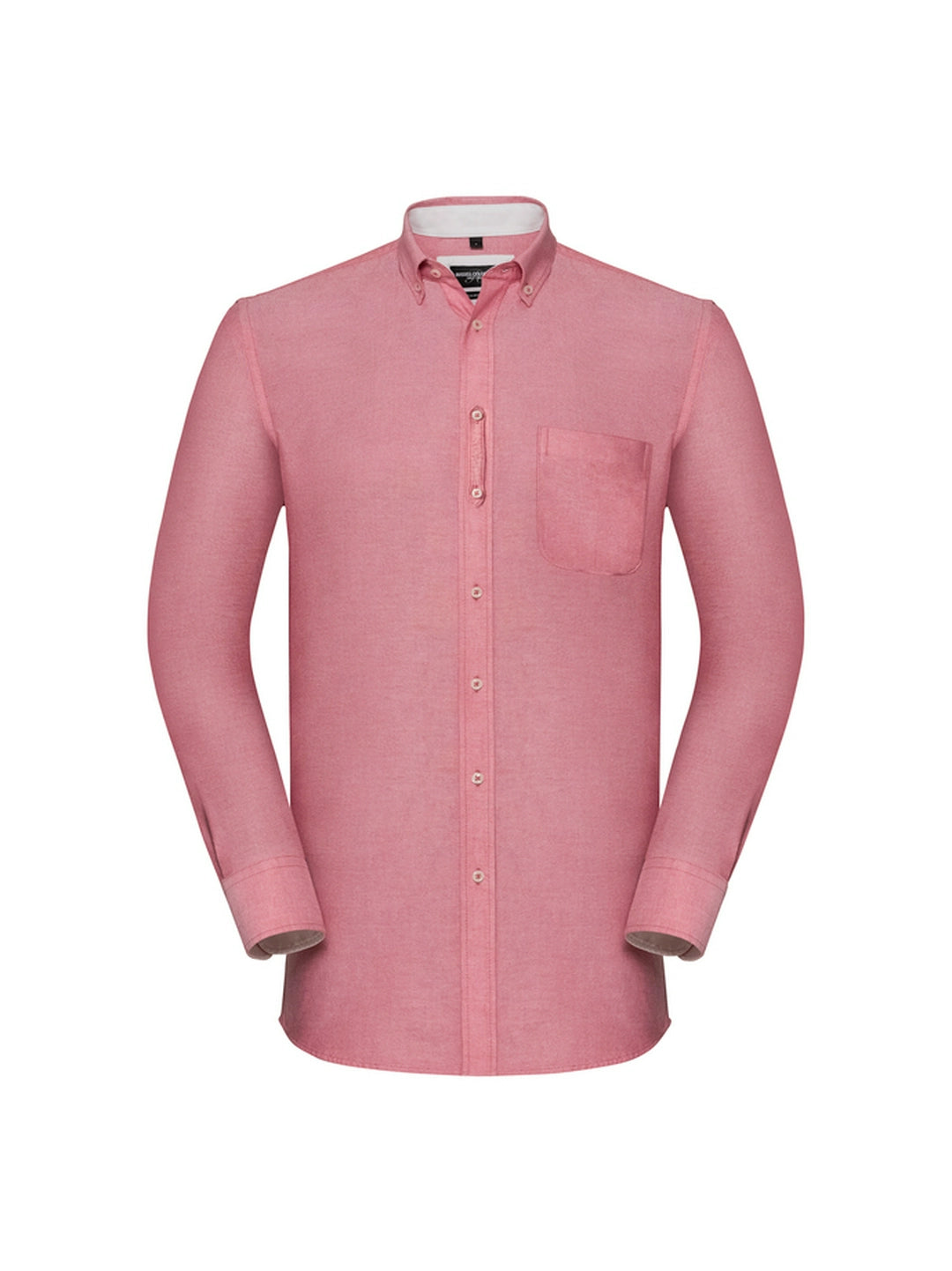 Russell Collection 920M Men's Long Sleeve Tailored Washed Oxford Shirt - COOZO