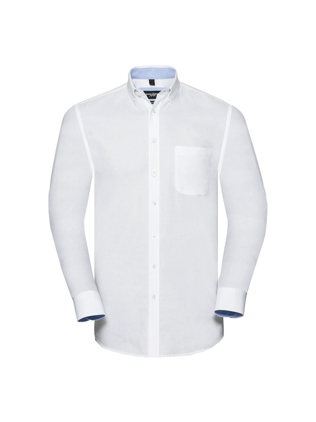 Russell Collection 920M Men's Long Sleeve Tailored Washed Oxford Shirt - COOZO