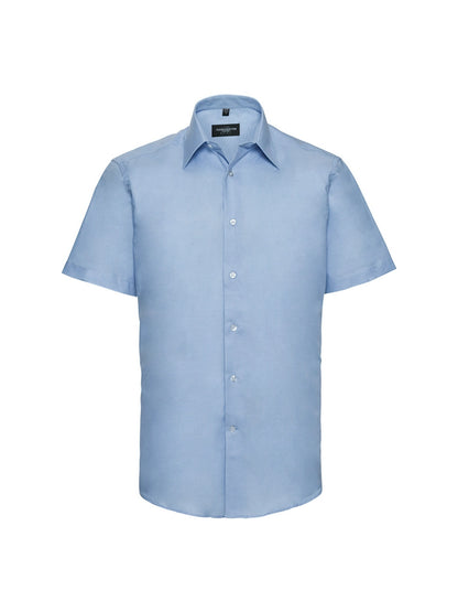 Russell Collection 923M Men's Short Sleeve Tailored Oxford Shirt - COOZO
