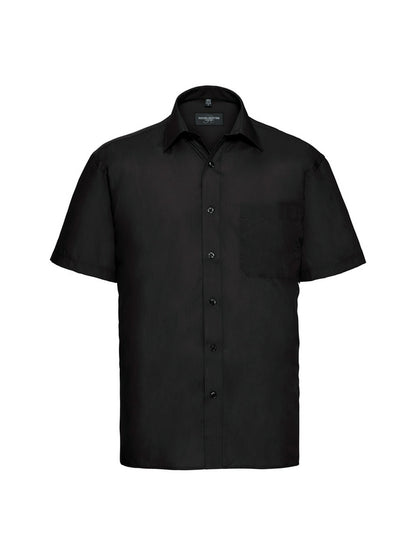 Russell Collection 935M Classic collar Poplin Short Sleeve 110gsm Mens - COOZO