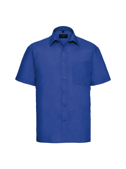 Russell Collection 935M Classic collar Poplin Short Sleeve 110gsm Mens - COOZO