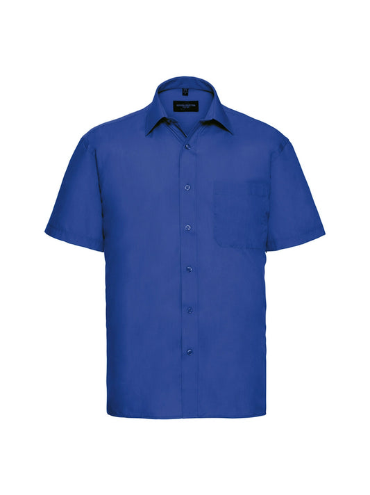 Russell Collection 935M Classic collar Poplin Short Sleeve 110gsm Mens - COOZO